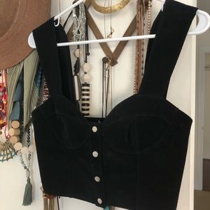 ALC Suede Crop Top